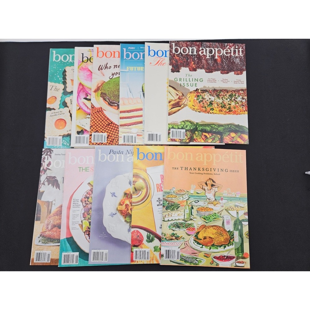 Bon Appetit Magazine Lot 2021/2022 Cooking Recipes Foodie Thanksgiving Grilling